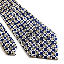 Mark Shale Blue Yellow Geometric Print Wide S...