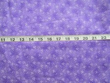 1 yd 100 Cotton Fabric Mottled Purples with Light Purple Flowers