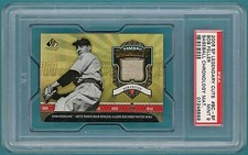 2006 SP Legendary Cuts, Bob Feller Game Used Jersey #BC-BF PSA 9! POP 2! Indians