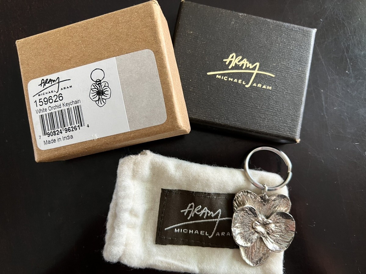 Michael Aram orchid LARGE sculptural collectible keychain NIB