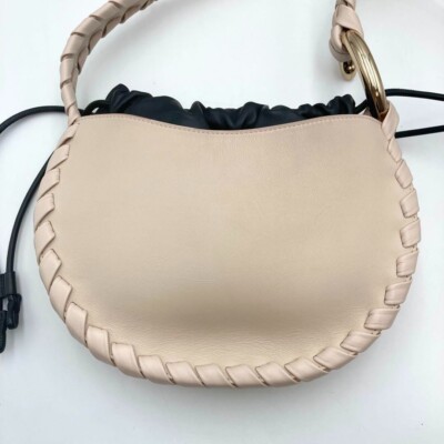 【関税込み】☆Chloe☆ MATE ショルダーバッグ スモールホーボー CHLOE Mate Hobo Shoulder Bag Light Beige Leather Velour