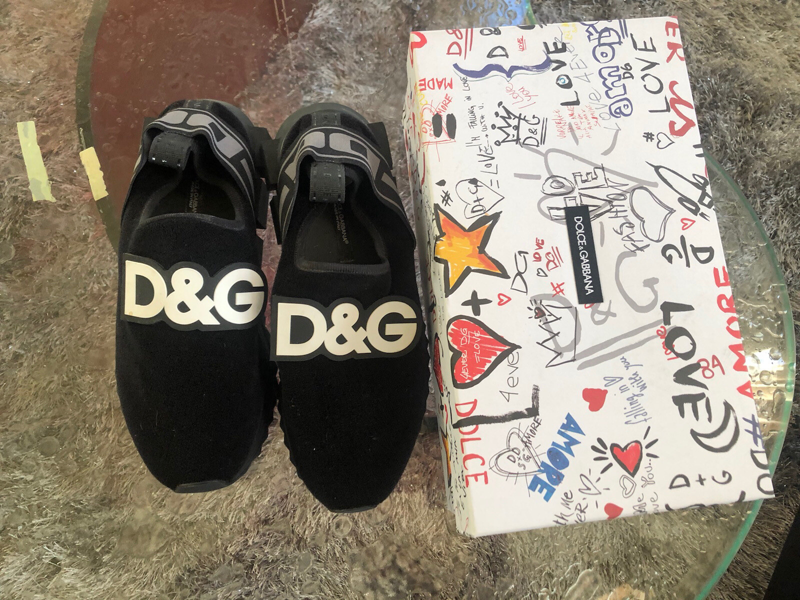 Authentic Dolce Gabbana D \u0026amp; G Sorrento Sneakers Black Size 41.5 | eBay