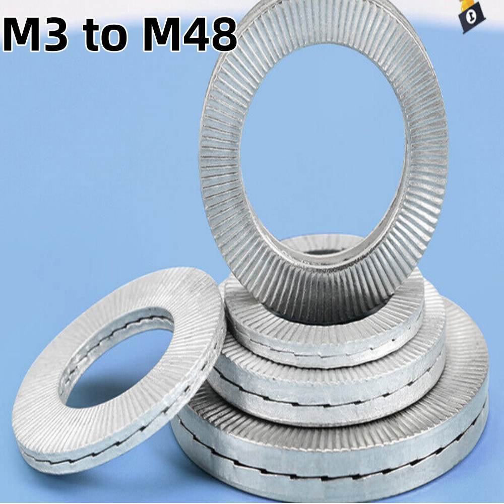M3 to M48 DIN25201 Serrated Wedge Lock Washers for Secure Gasket Fittings