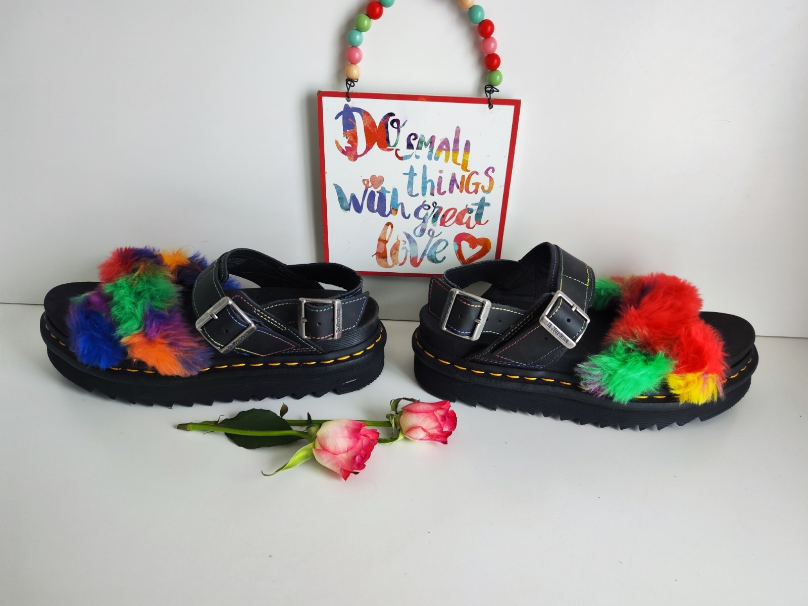 Rare Dr. Martens Voss II Fluffy Buckle Sandals UK5 EU38 US7 image 7