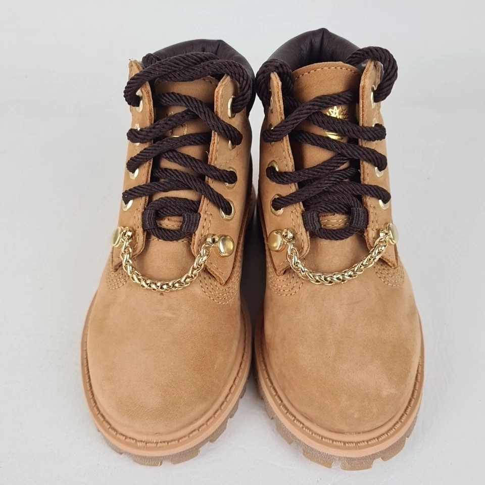 Botas informales Timberland para niños pequeños 6 pulgadas premium 24872 al aire libre trigo dorado talla 10 Foto 4 de 4