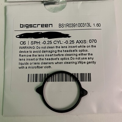 Bigscreen Beyond Lens Insert (OS | SPH: -0.25 CYL: -0.25 AXIS: 070)