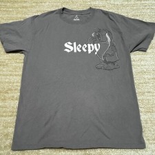 Disneyland Hanes Men's Graphic T-Shirt Gray Sleepy Dwarf Snow White Medium