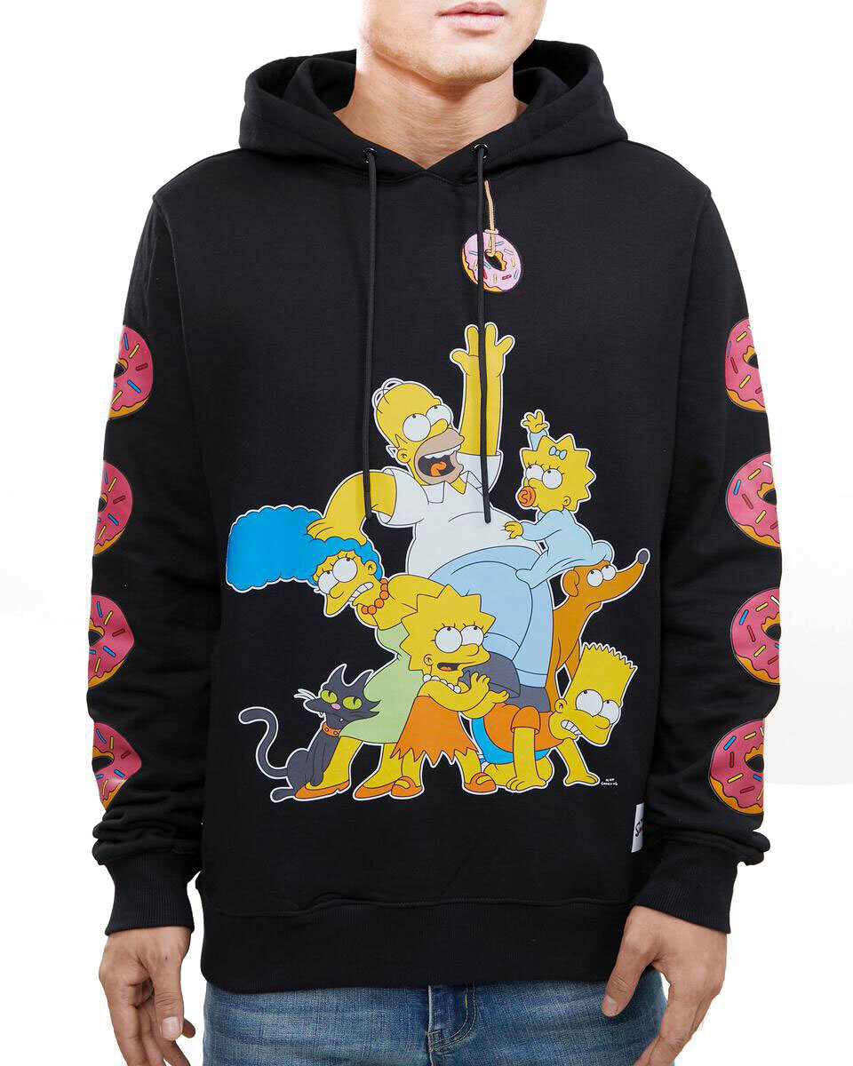 Толстовка с капюшоном The Simpsons Donut Love Affair, черная