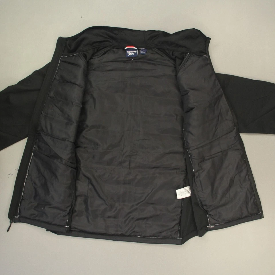 Chaqueta Abrigo Reebok Acolchada con Capucha Mezcla Para Hombre Talla Grande Negra Cremallera Completa Nueva con Etiquetas Foto 4 de 4