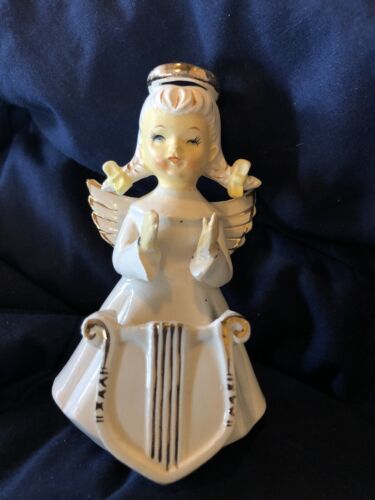 Vintage Mid Century Christmas Angel Figurine W/ Pocket / Toothpick Japan DAVAR - Picture 1 of 8