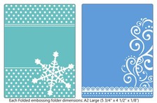 Sizzix Snowflake  Flourish Emboss 2pk set 656973 Retail 12.99 Rachel Bright