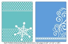Sizzix Snowflake & Flourish Emboss 2pk set #656973 Retail $12.99 Rachel Bright