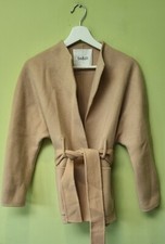 Ba&sh Designer Women's Oatmeal Wool Dress Jacket With Tie Closure Size 0