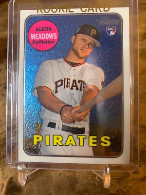 * Star Austin Meadows 2018 Topps Heritage High Number Chrome THC-568 RC /999 *
