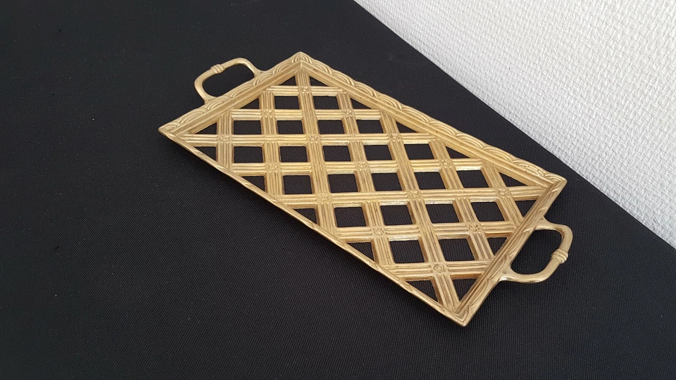 Altes Messing-Tablett 30 x 16 cm - vintage  - selten - Bild 4 von 4