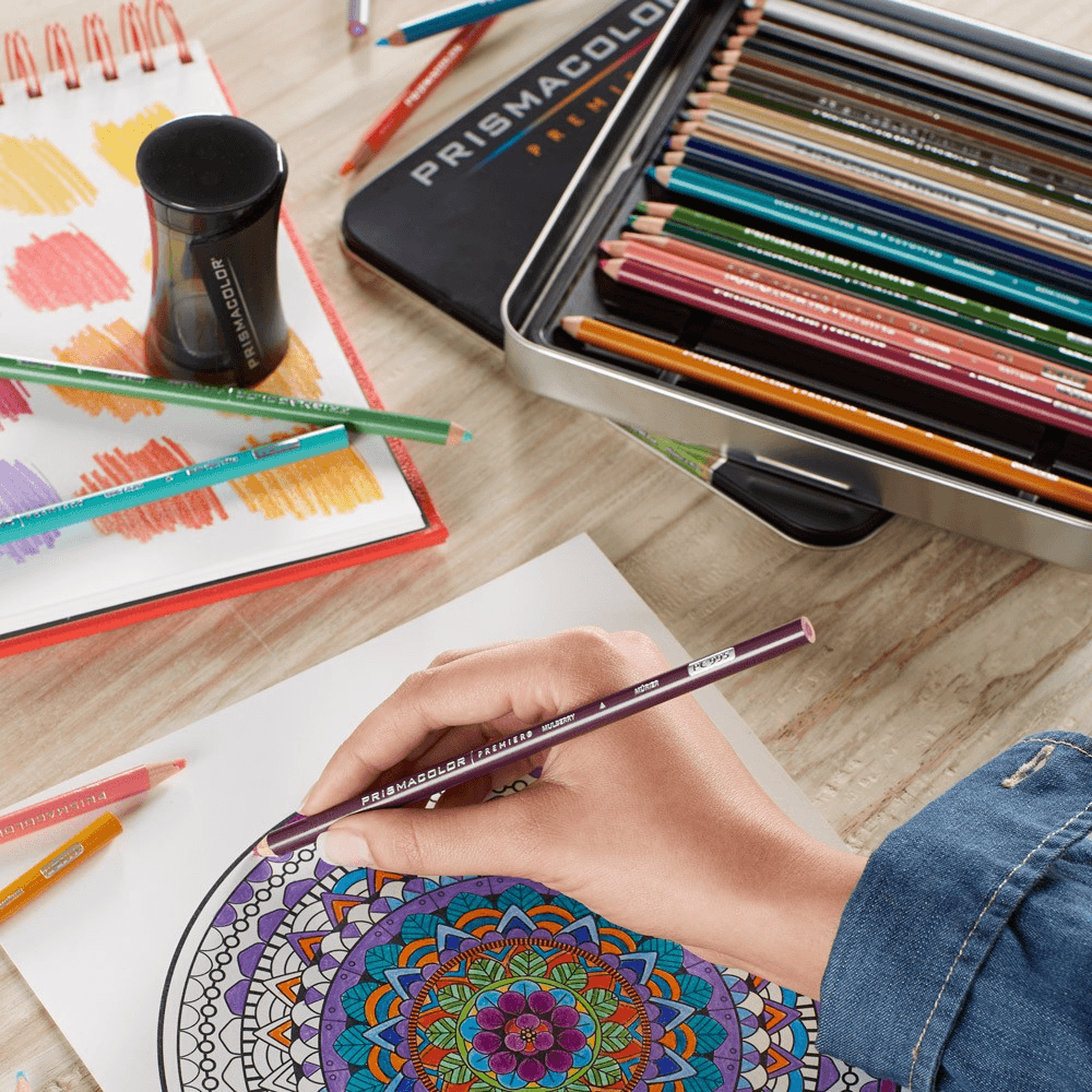 NEW 24 Prismacolor Premier Coloured Pencils Tin Set Soft Core