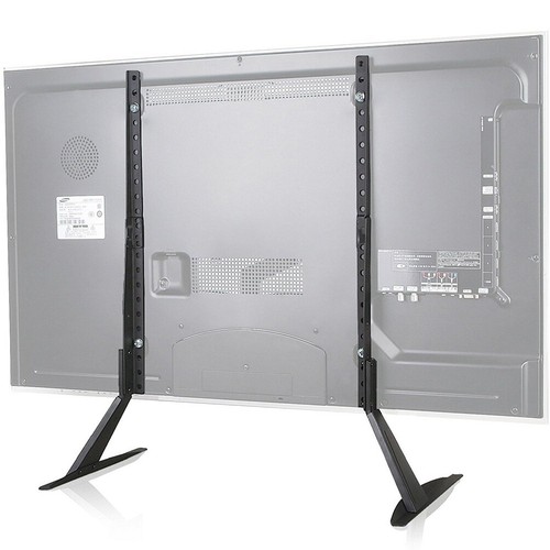 Universal Modern LCD Flat Screen TV Table Top Mount Stand Black Base Pedestal US - Picture 5 of 12
