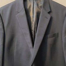 Pronto Uomo 100% Wool Blue Men's Platinum Blazer Sz 48L Executive Fit (Relaxed)