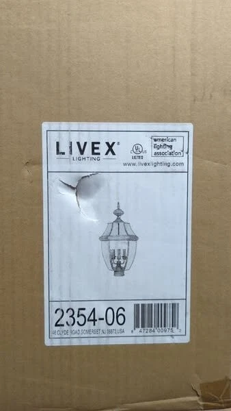 Livex Lighting 2354-06 Monterey 3 luces 24" Verdigri exterior poste superior linterna Foto 2 de 2