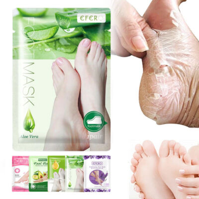 Peeling Fußmaske harte abgestorbene Haut Entferner weich Baby Füße Peeling Socke UK Verkäufer