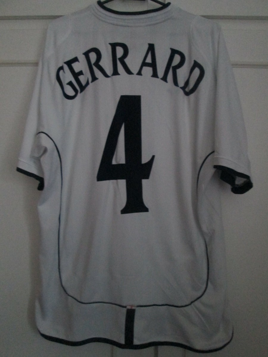 Gerrard 4 England 2001-2003 Home Football Shirt Adults Large