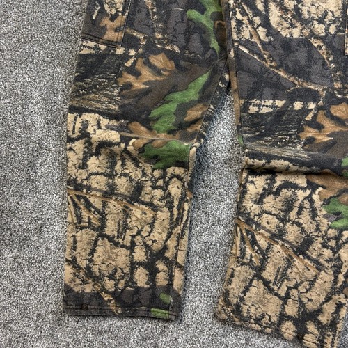 Pantalones deportivos de carga vintage Jerzees al aire libre camuflados para hombre M Trebark Grunge hechos en EE. UU. - Imagen 3 de 9