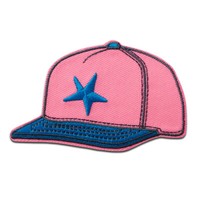 Cap Pink - AufnäHer, BüGelbild, AufbüGler, GrößE: 5,2 X 8,2 Cm