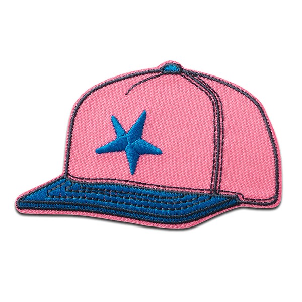 Cap Pink - AufnäHer, BüGelbild, AufbüGler, GrößE: 5,2 X 8,2 Cm-image