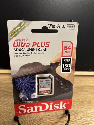 SanDisk Ultra PLUS 64GB SDXC UHS-I Mem Card  150 MB/s BRAND NEW FACTORY SEALED