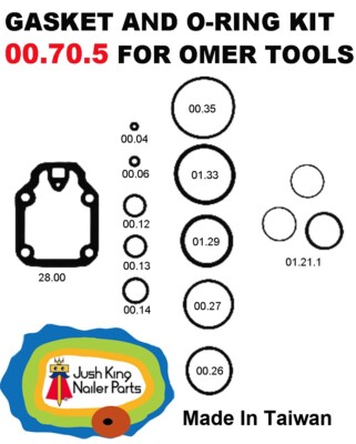 6 PACKS OF AFTERMARKET OMER 00.70.5 GASKET AND O-RING Kit for 80.16/MG.30