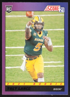 2021 Score 1991 Throwback Card Trey Lance RC #TB3 North Dakota State Bison