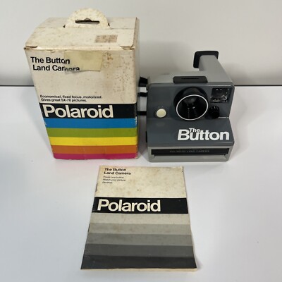 Vintage 80s Polaroid THE BUTTON Instant Land Camera SX-70 Film