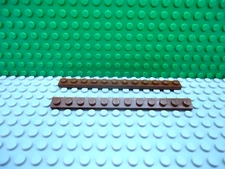 Lego 2 Reddish Brown 1x12 base plate NEW