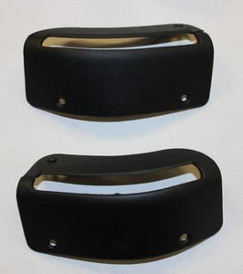 1984-1989 CONVERTIBLE MUSTANG NEW SEAT BELT BEZELS BLACK 