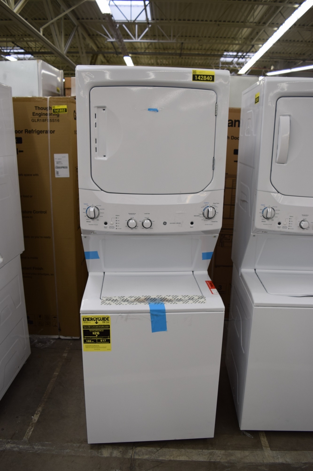 GE Spacemaker GUD27ESSMWW 27" White Electric Laundry Center ASIS