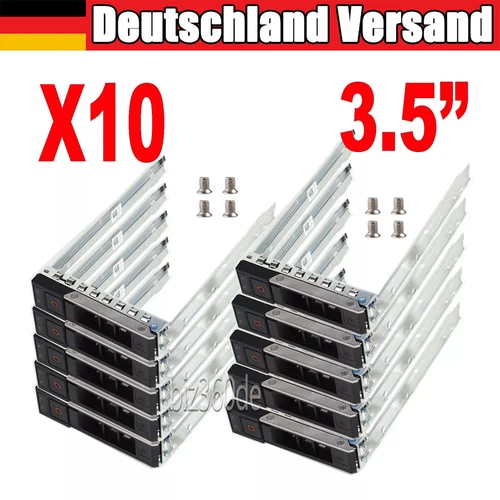 10* X7K8W /0X7K8W 3.5" SAS SATA Drive Tray Caddy For Dell Gen14 R540 R640 R740