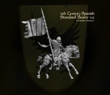 Reconquer Designs Miniatures Medieval 11th Century Spanish Standard Bearer 28mm