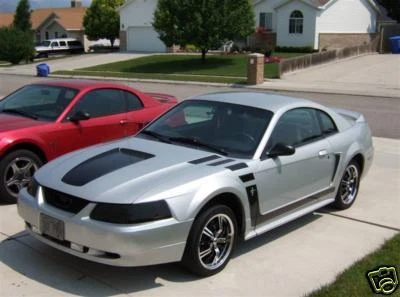 Calcomanías gráficas de vinilo 99-04 Ford Mustang estilo Boss rayas laterales GT COBRA V6 Foto 2 de 2