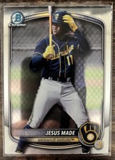 Jesus Made 2025 Bowman Draft Chrome Prospect #BDC-196 Brewers