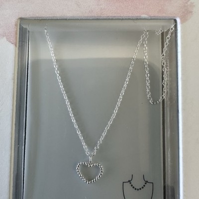 925 Sterling Silber kleines Herz ''Ich bin'' Limited Edition Charm Anhänger Halskette NEU