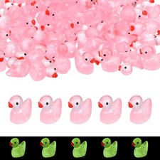 Luminous Resin Ducks, Cute Glow in The Dark Tiny Ducks to Hide Miniature Figu...
