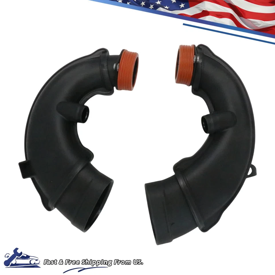 2*Engine Turbo Intake Hose Left&Right For BMW 5/6/7 Series F06 F07 E70 E71 X5 X6 Foto 2 de 4