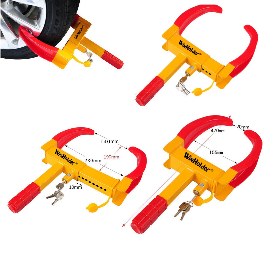 Universal Anti Theft Device Steel Wheel Clamp Tire Lock Car Security Truck Boat