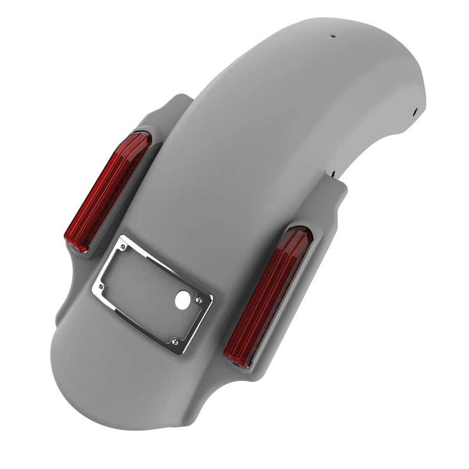 Guardabarros trasero extendido Dominator sin pintar para Harley Touring 2009-2013 Foto 3 de 4