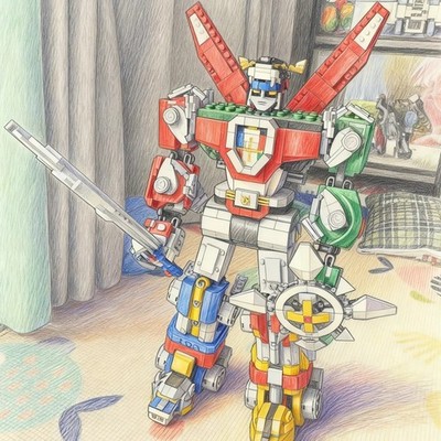 2321PCS Voltron  Building Blocks Toy Set 5 in 1 Bricks Gift