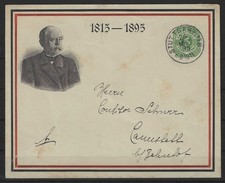 Württemberg Ganzsache Umschlag Stuttgart nach Cannstatt, 1895 #1106215