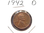 Photo of a 1942-P Lincoln Wheat Cent from an eBay listing that sold on Jul 20, 2026