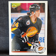 Upper Deck 1992-93 Jiri Slegr Rookie Vancouver Canucks #515 NHL Card