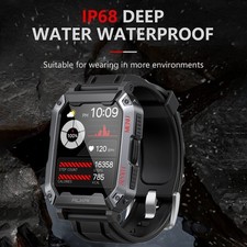 2.02" Smart Watch For Men 5ATM Waterproof Military Sport Watch For Android iOS
