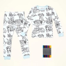 Dinosaur Color In Pajamas